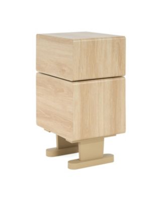 Robot Side Table with Rotating Top & Storage