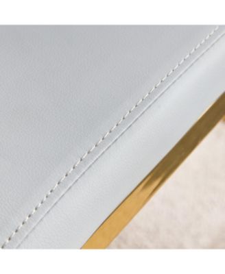 PU Leather Dining Chair Set of 4 Light Gray