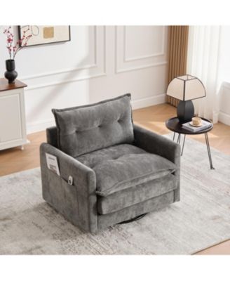 Swivel Barrel Accent Chair - Mid Century Modern