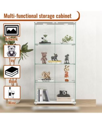 LED Glass Display Cabinet - White