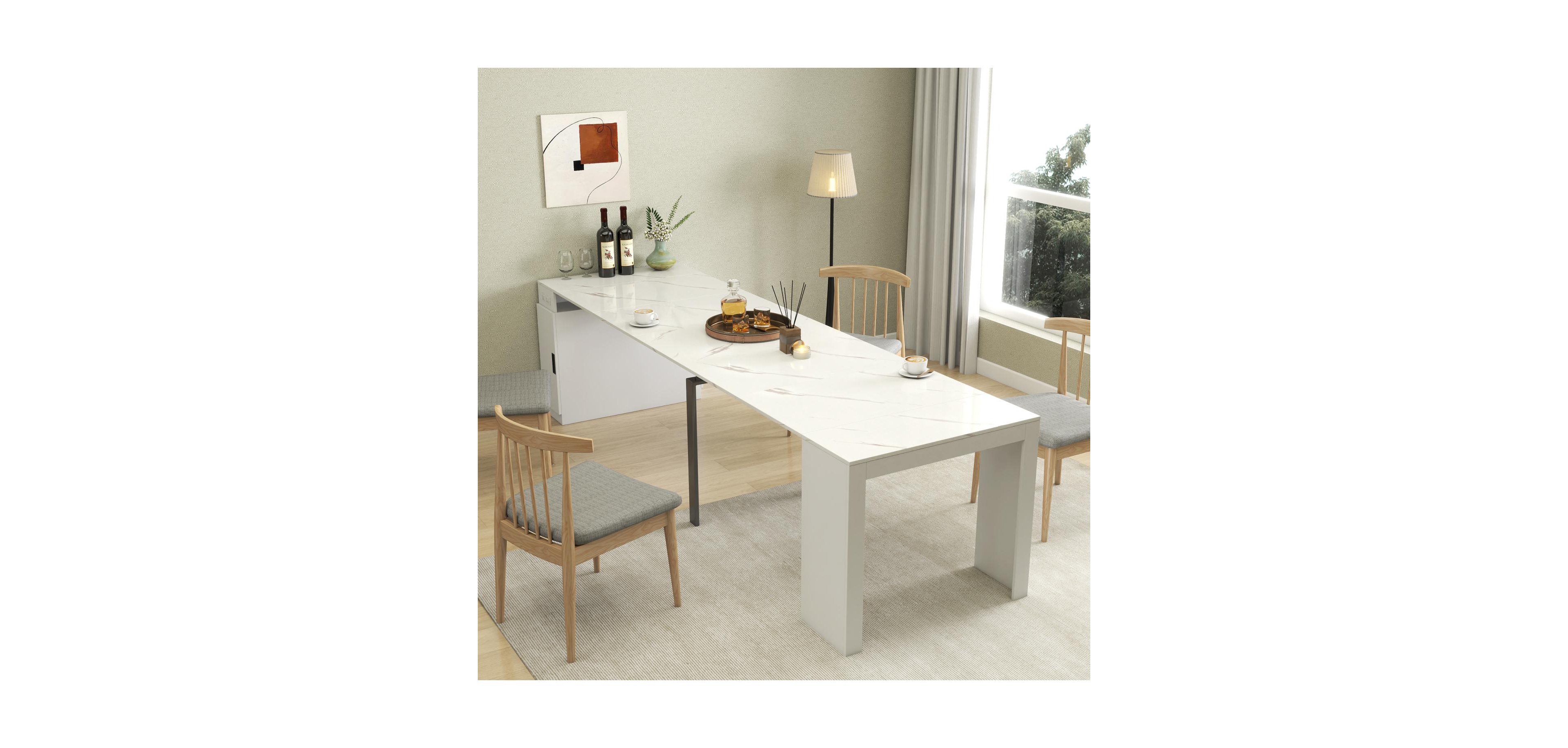 Streamdale Extendable Dining Table with Outlet and Storage