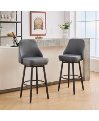 Streamdale swivel bar & couter stool, 24"&30" adjustable, (set of 2) Fabric color