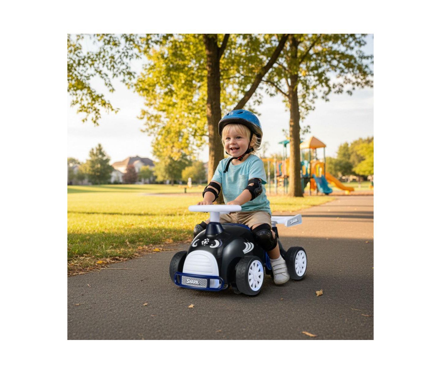 Детская игрушка HONGGE Foot-to-Floor Ride-On Car with Musical Steering Wheel and Under-Seat Storage, Ages 1.5-3, цвет: Чёрный — фото 2