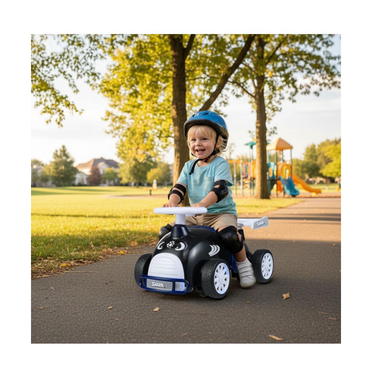 Hongge Kids Foot to Floor Ride On Car with Music Steering Wheel and Under Seat Storage