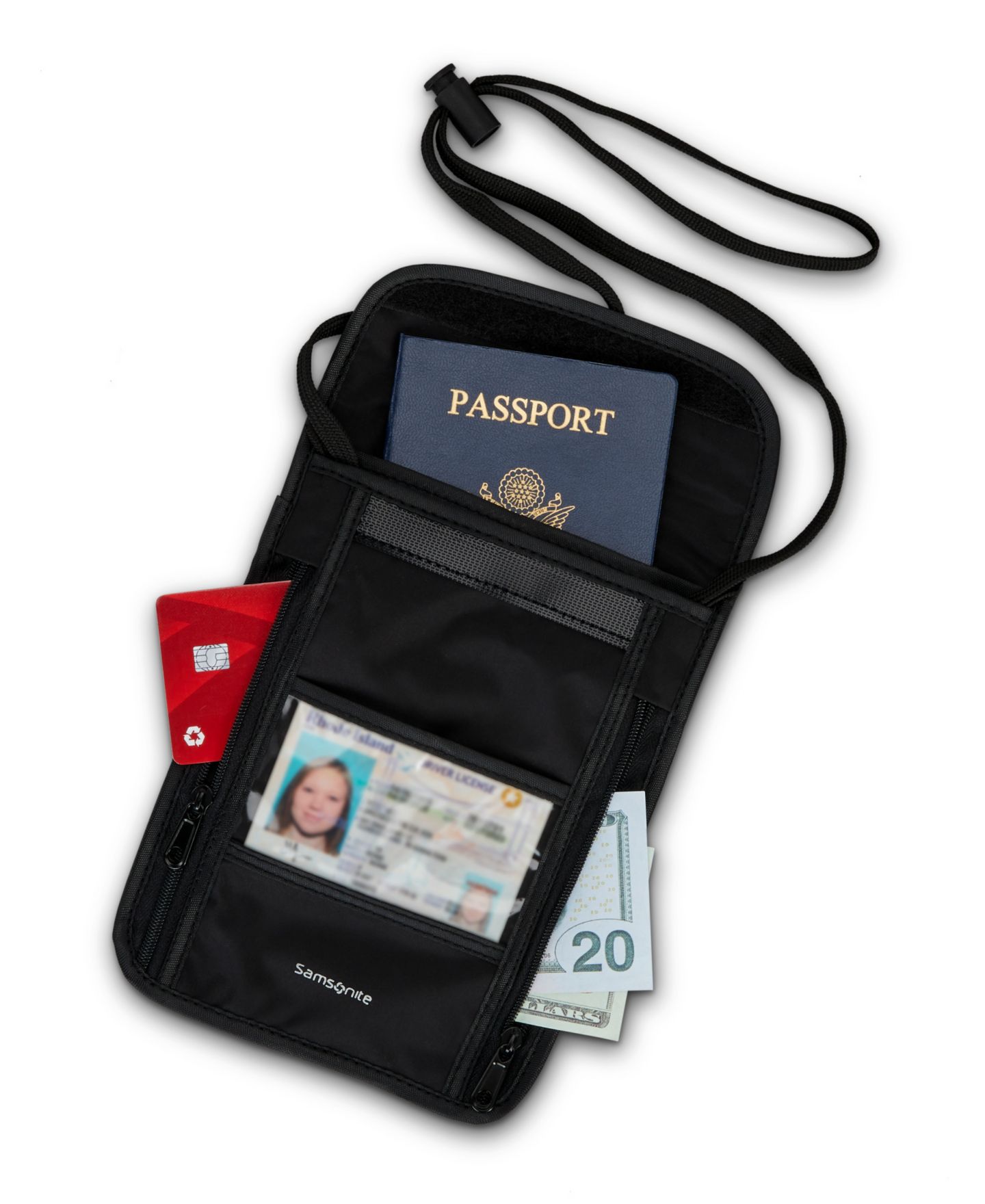 Сумка Samsonite RFID Neck Pouch, цвет: Чёрный — фото 2