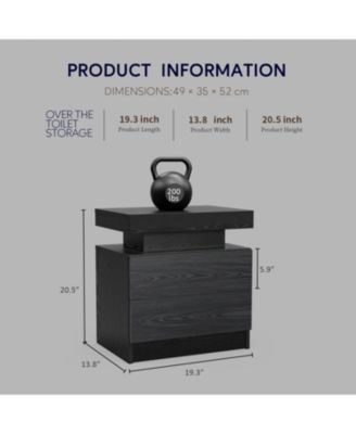 Streamdale LED Nightstand Bedside Table with 2 Drawers