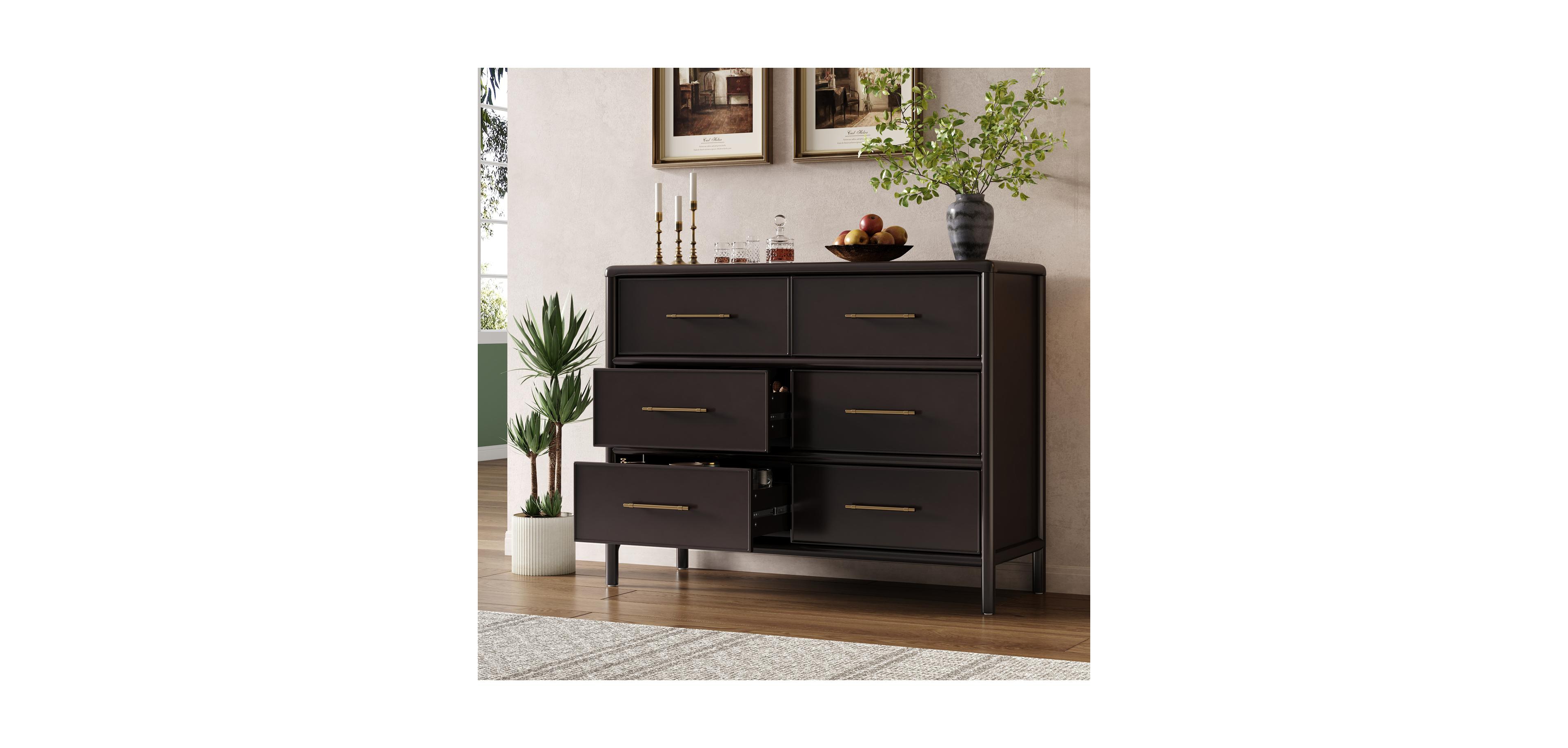 Streamdale Furniture Streamdale 6-Drawer Storage Cabinet - Living/Dining Room