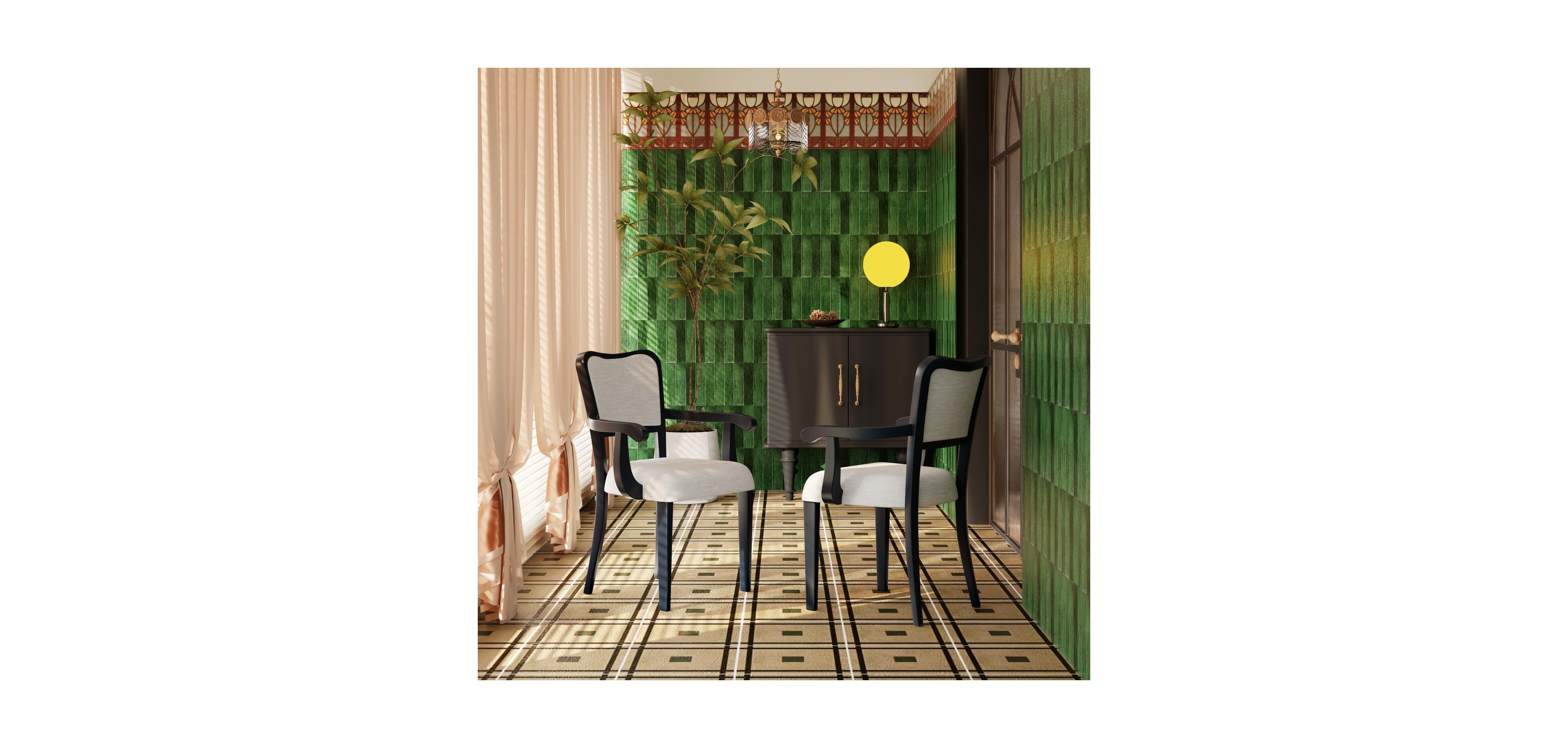 Streamdale Furniture Upholstered Dining Chairs (Set of 2) - Beige Fabric, Hardwood Frame