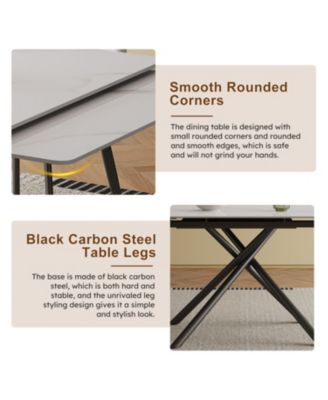  Retractable Sintered Stone Dining Set (Table + 4 Chairs)