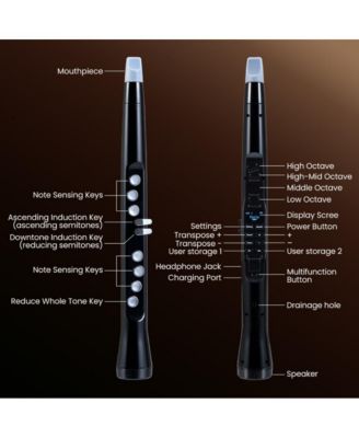 Electronic Wind Instrument with Wireless MIDI and Portable Digital Saxophone Functions