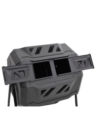 Garden Compost Bin, 42.3 gal, 28.7" x 25.2" x 37.4"