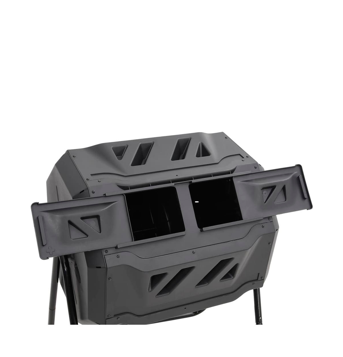 Garden Compost Bin Black 28.7"x25.2"x37.4" 42.3 gal