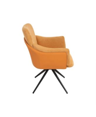 Swivel Upholstered Dining/Desk Chairs (Set of 2 Orange)