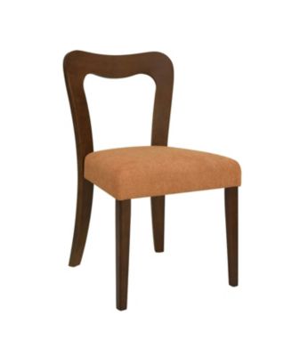Dining Chair Without Arm(walnut+caramel) Set of 2