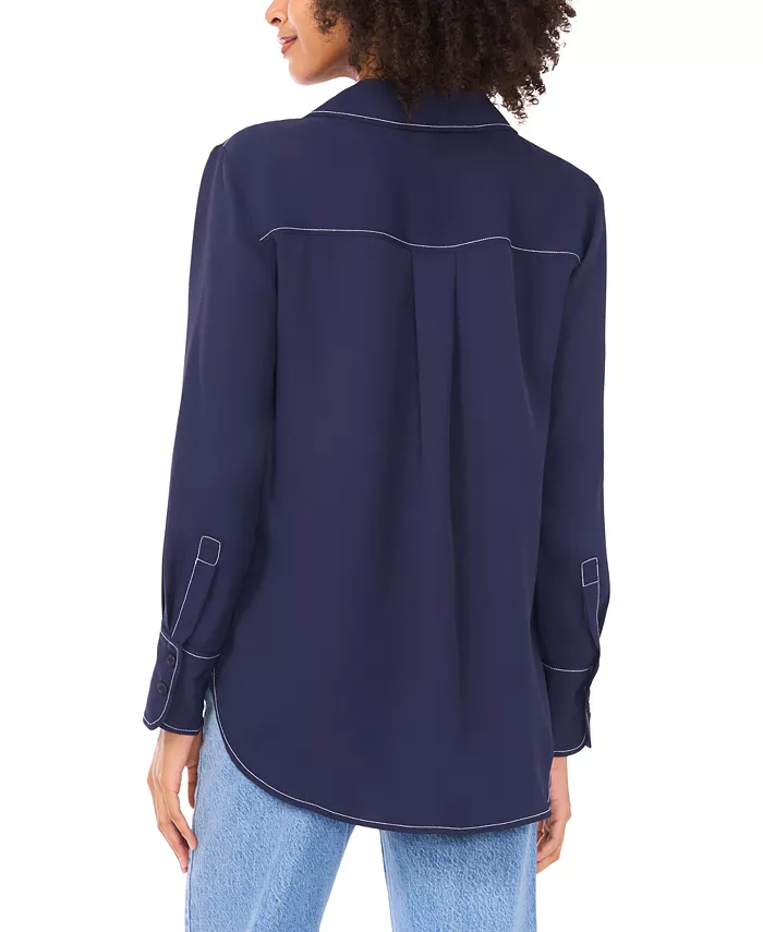 Women's Collared Neck Blouse - thumbnail 5
