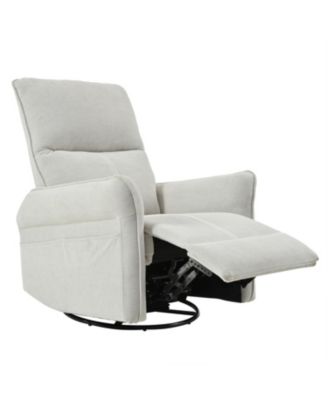Swivel Rocker Recliner Chair, Nursery Glider, Modern Rocking Chair - Gray