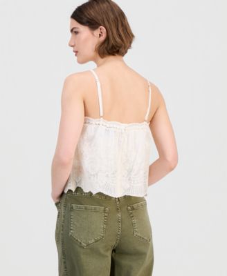 Women's Embroidered Lace Tank Top