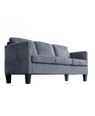 L-Shaped Corduroy Sofa- Modern, Multi-Functional, Easy Assembly 