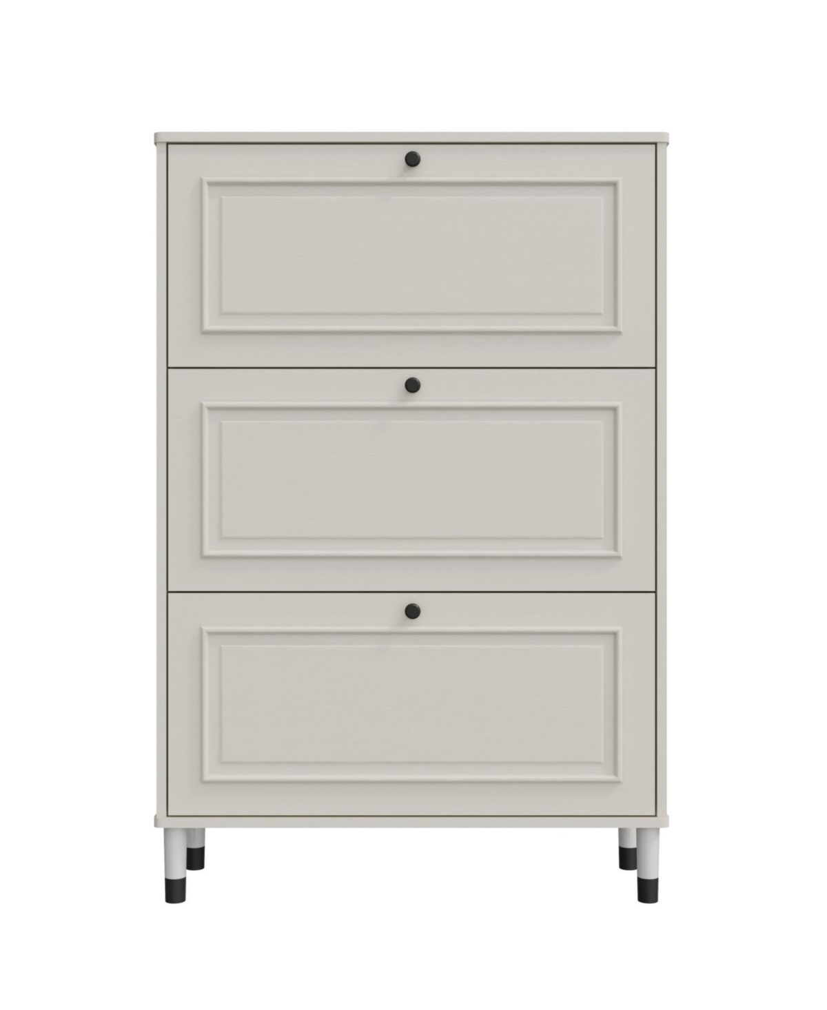 Streamdale Furniture Narrow Shoe Cabinet with 3 Flip Drawers