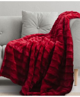 Ultra Soft Faux Fur Reversible Throw, 60" x 70"