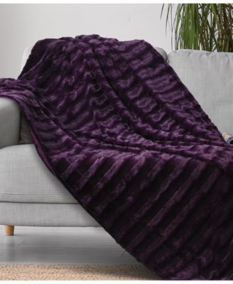 Ultra Soft Faux Fur to Microplush Reversible Oversized Throw, 60" x 70"