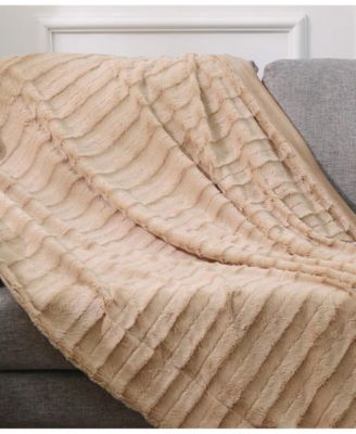 Ultra Soft Faux Fur Reversible Throw, 60" x 70"