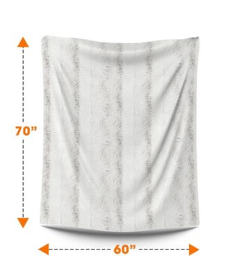 Ultra Soft Faux Fur to Microplush Reversible Oversized Throw, 60" x 70"