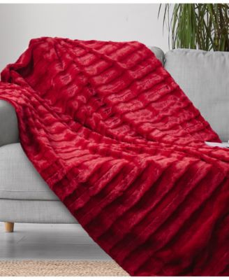 Ultra Soft Faux Fur to Microplush Reversible Oversized Throw, 86" x 86"