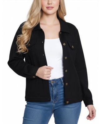 Plus Size Long Sleeve Ponte Jacket