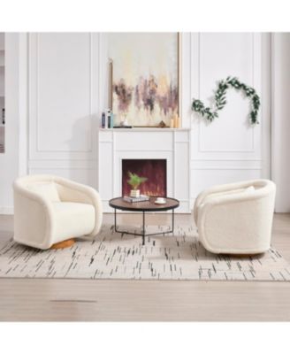 Swivel Teddy Barrel Chair