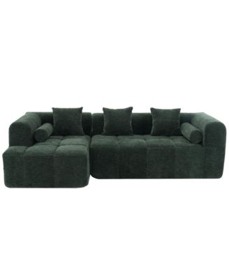  101" Sectional Sofa Modular Couch Deep Seating & Pockets