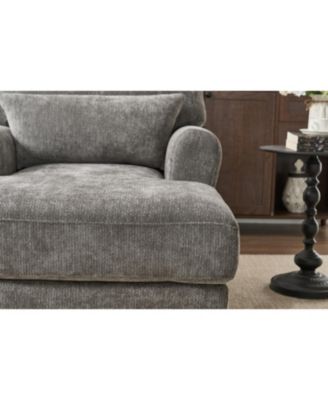 Streamdale Modern Grey Chaise Lounge Sofa Recliner