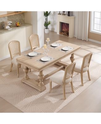 Streamdale French Country Dining Chairs, Rattan Back,  Set of 2