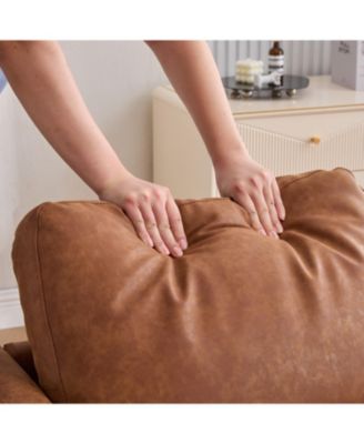 Streamdale 30.7" Swivel Accent Chair - Brown PU