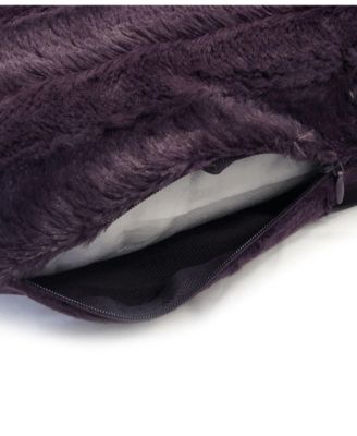 Faux-Fur 2-Pack Decorative Pillows, 12" x 20"