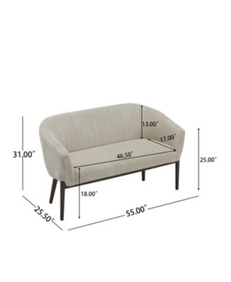 Streamdale Corduroy Recessed Arm Loveseat