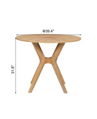 Mid-Century Round Dining Set- Table & 2 Chairs