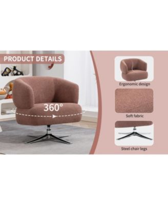 Red Swivel Cuddle Chair - Balcony, Study, Living Room