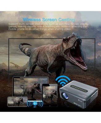 8K Android Smart Projector with 1080p, Daytime Viewing, Built-in Sound & Voice Control