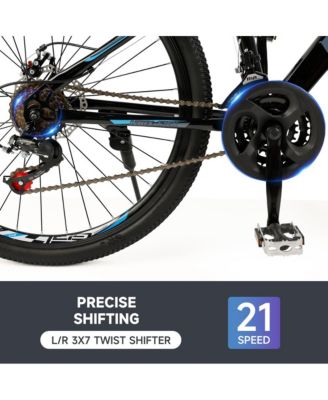 26-Inch 21-Speed Mountain Bike, Sleek Design with Suspension Fork & Dual Disc Brakes