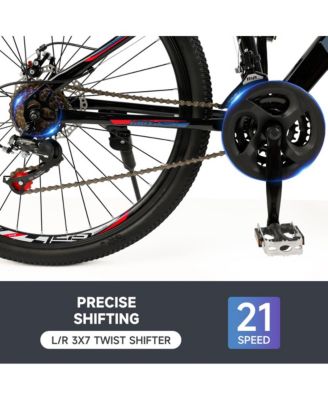 26-Inch 21-Speed Mountain Bike, Sleek Design with Suspension Fork & Dual Disc Brakes