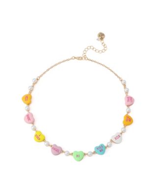 Faux Cultivated Pearl Sweetheart Collar Necklace