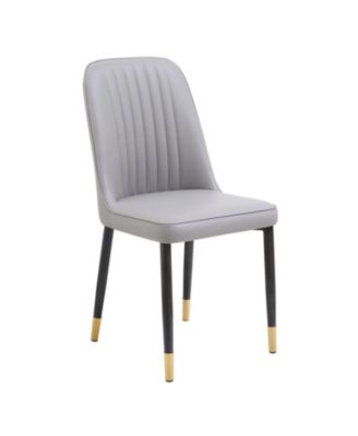 Grey Dining Chairs (Set of 2) - Cushioned, Modern Kitchen/Living Room