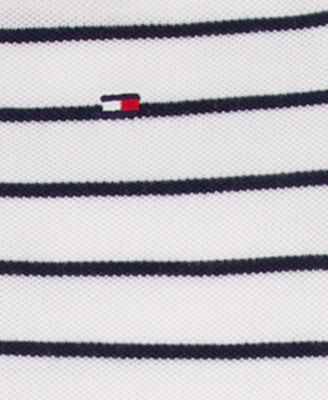 Baby Boys' Striped Pique Knit Collared Polo Shorts Romper