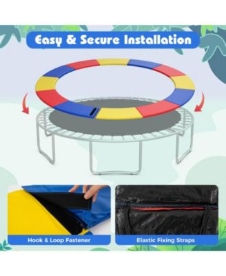 Universal 16FT Split Trampoline Spring Cover w/Hook & Loop Fastener Waterproof