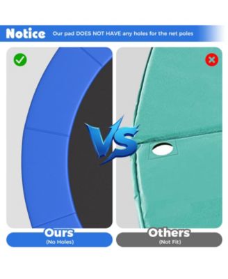 Universal 15FT Split Trampoline Spring Cover w/Hook & Loop Fastener Waterproof