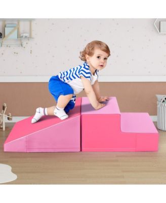 Soft Foam Climber Step and Slide Playset for Toddlers with Easy Clean Cover