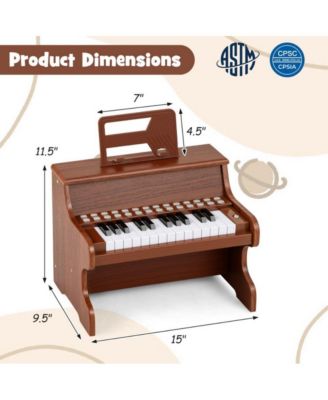 Kids Digital Piano Keyboard with Lighted Teaching Mode and Twenty Five Keys