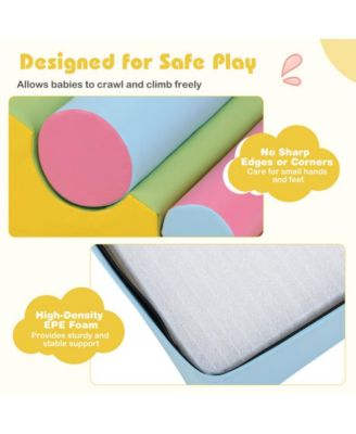 Soft Foam Climbing Block Set for Toddlers with Stackable Shapes for Active Play