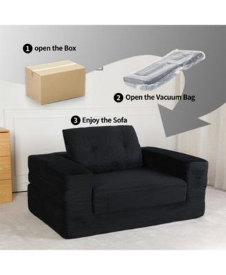 Compression Dog Sofa Bed Modern Floor Couch With Pillow for Living Room Bedroom